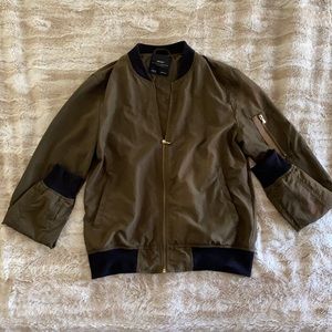 Green Jacket Wind Breaker XS Zara